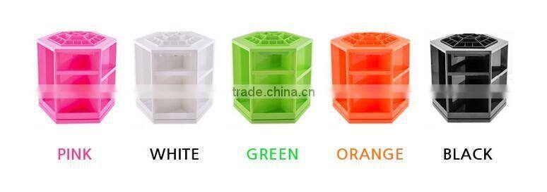 Tabletop Rotating Cosmetic Organizer Storage /Makeup Display Box Holds Up 200 Pieces