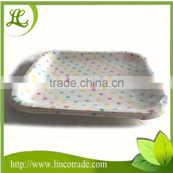 9.5 Inch Disposable Party Paper Plate With Print
