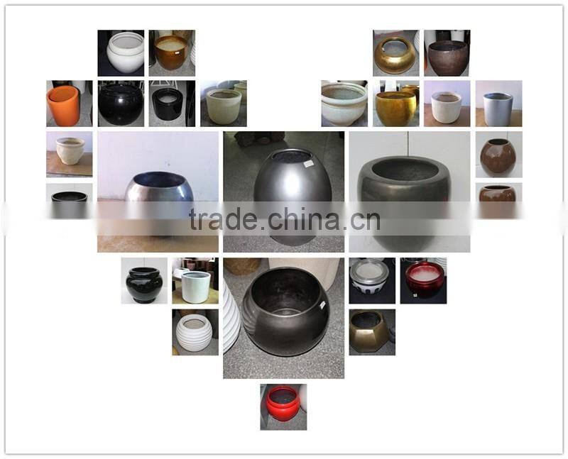 fiber stone pots ,Tall decorative indoor cheap garden ceramic planters and pots