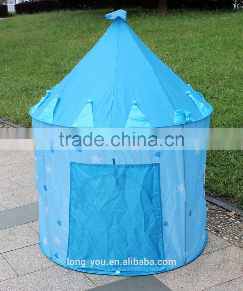 Kids' Round Castle Play House Child Blue Princess Tent