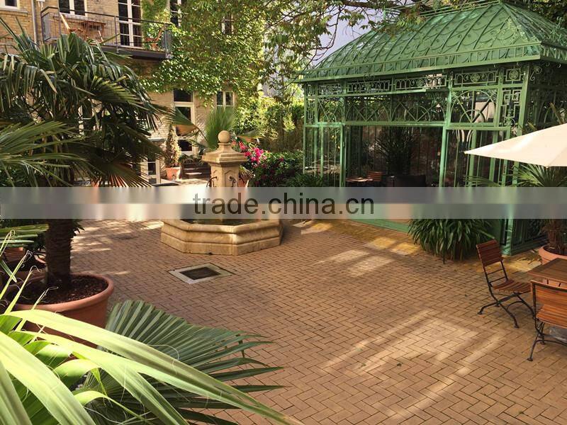 high quality outdoor steel and glass houses / decorative glass green houses