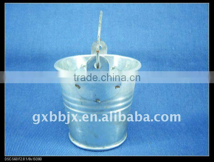 Silver iron sheet pail religious gift and crafts