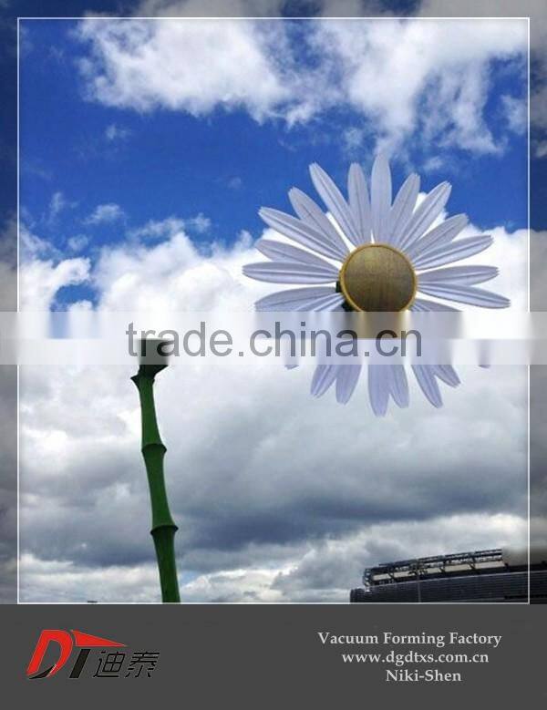 Custom Huge outside plastic sunflower billboard by vacuum forming