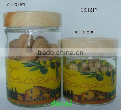 4 pcs clear empty canning glass jar with metal lid