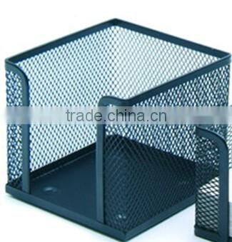 Black Metal Mesh Office Desk Note Holder