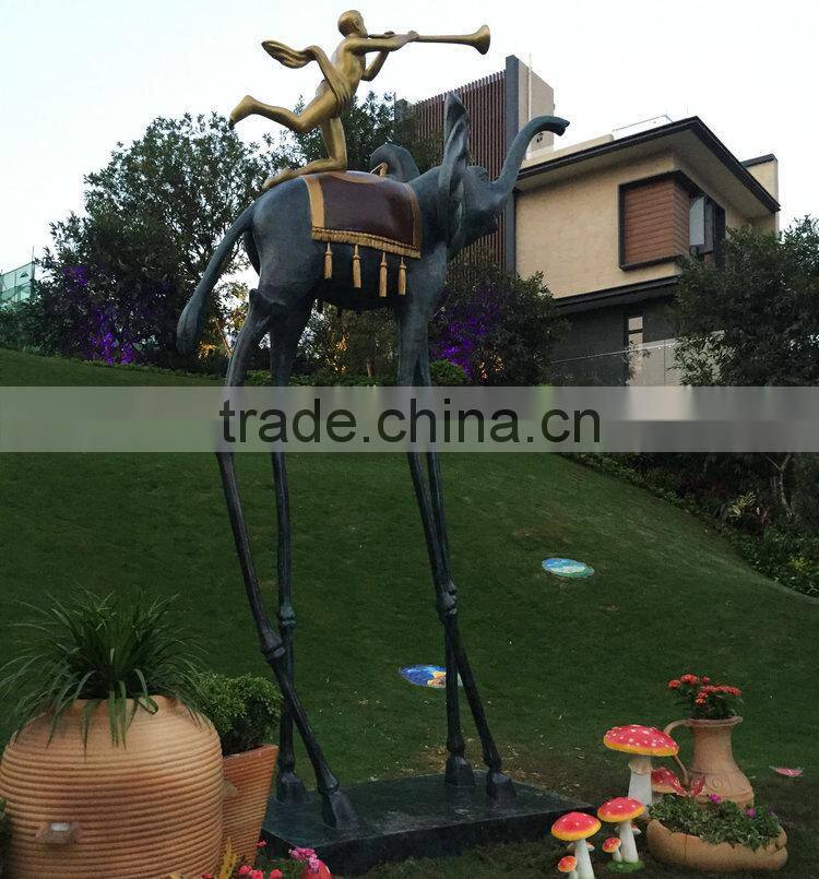 Fiberglass long legs elephant sculpture tall 5m
