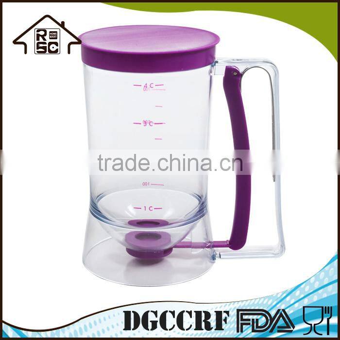 NBRSC Promotion Product Chicago Plastic Metallic Cupcake Batter Dispenser with Measuring Label