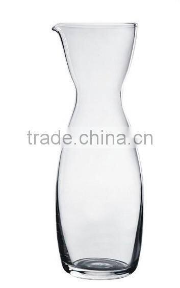 Lead free glass Wine Decanter with handle