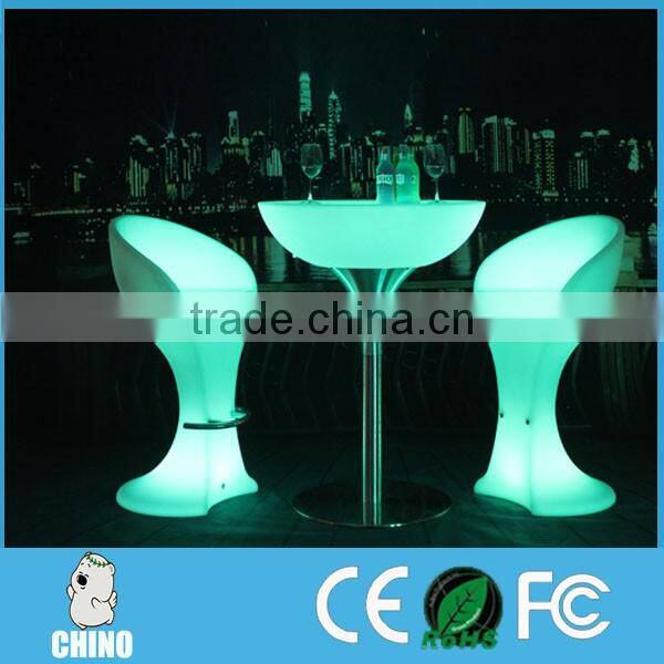 High led Cocktail Table Metal Table with Chair for event