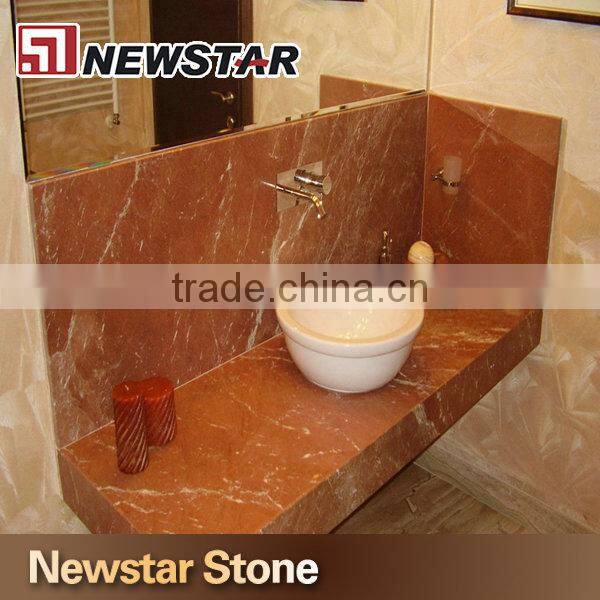 Newstar Rojo Alicante Red Marble Vanity Top Counter Tops for Hotel Designs