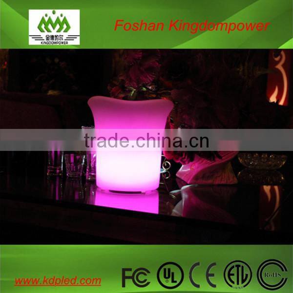 colorful decorative LED plastic shining planter/led pot