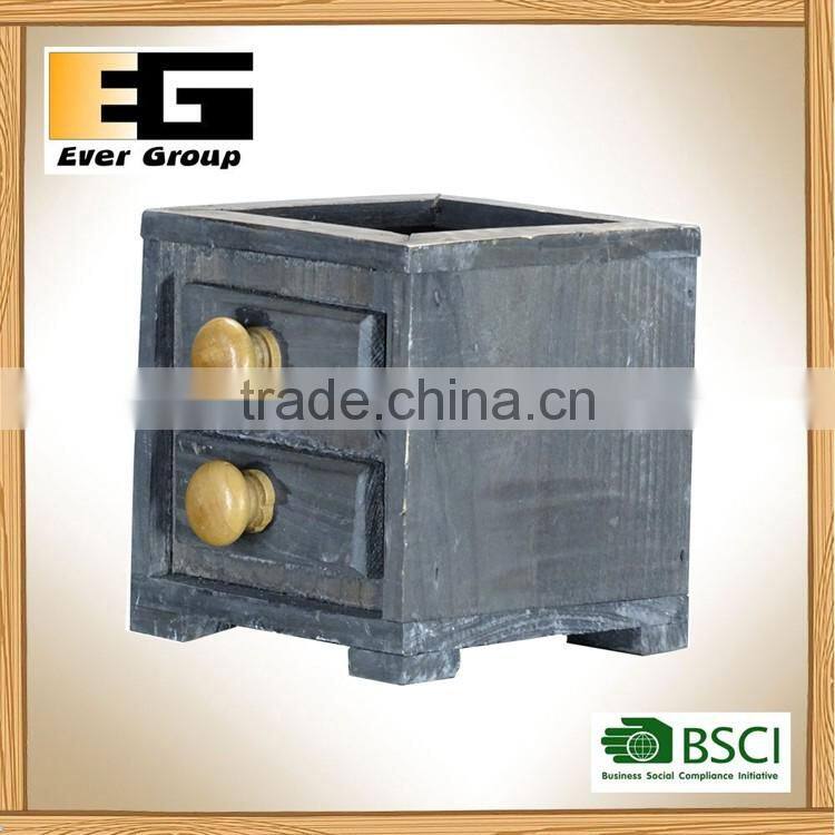 Rustic Rectangular Wooden Planter Boxes, Mini Indoor and Outdoor Flowerpot/ Garden Planters