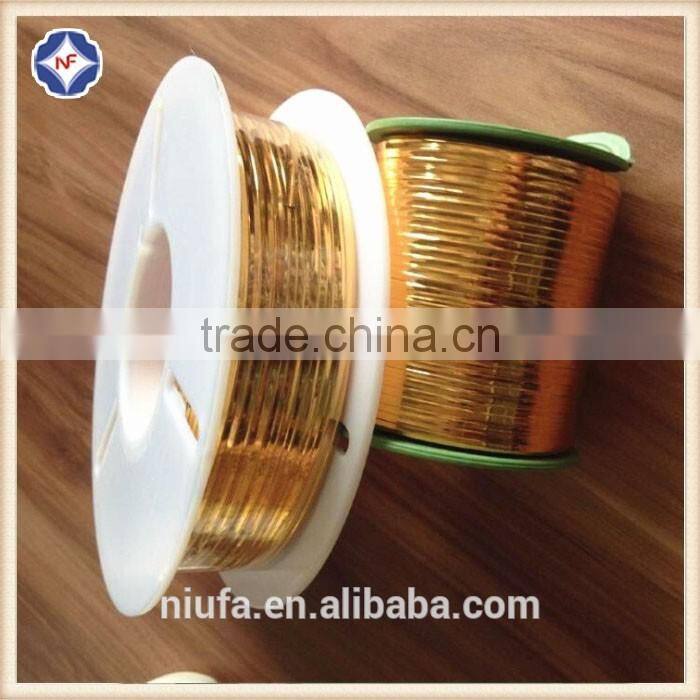 Light pink colored metallic twist tie roll for bamboo decoration candy lollipop food bag packaging