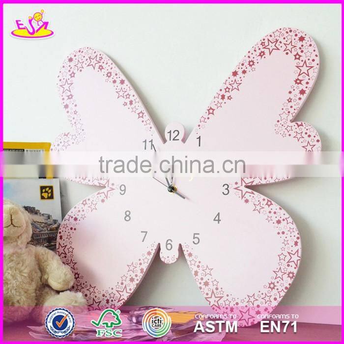 2017 New design cartoon wooden boys wall clock W09D025