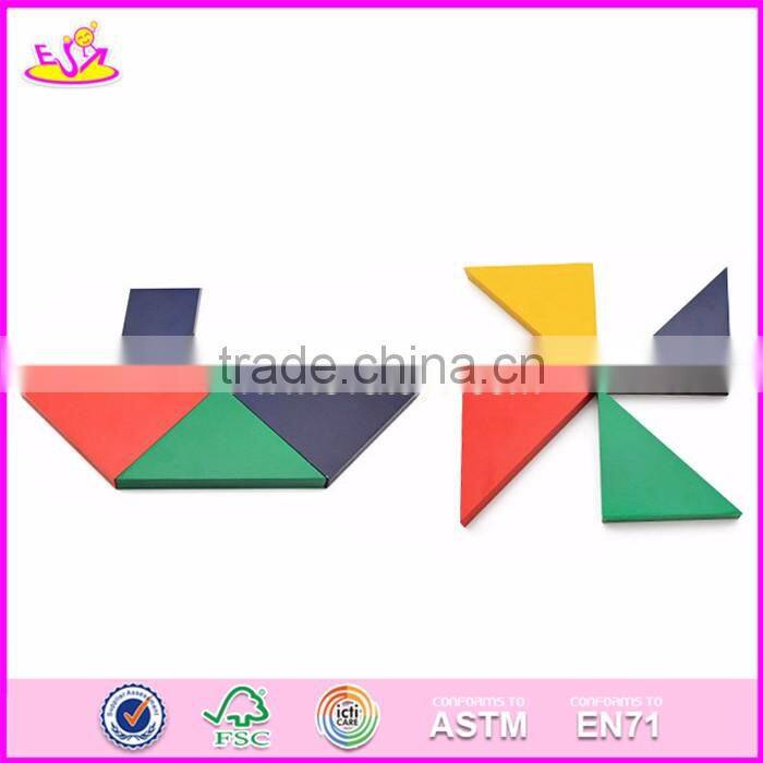 2017 Best design 9 pieces classic wooden tangrams for kids W14A166