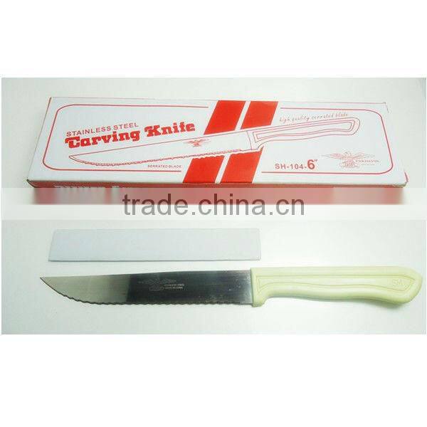 KN2104 12 pcs plastic handle 7 inch fruit carving knife