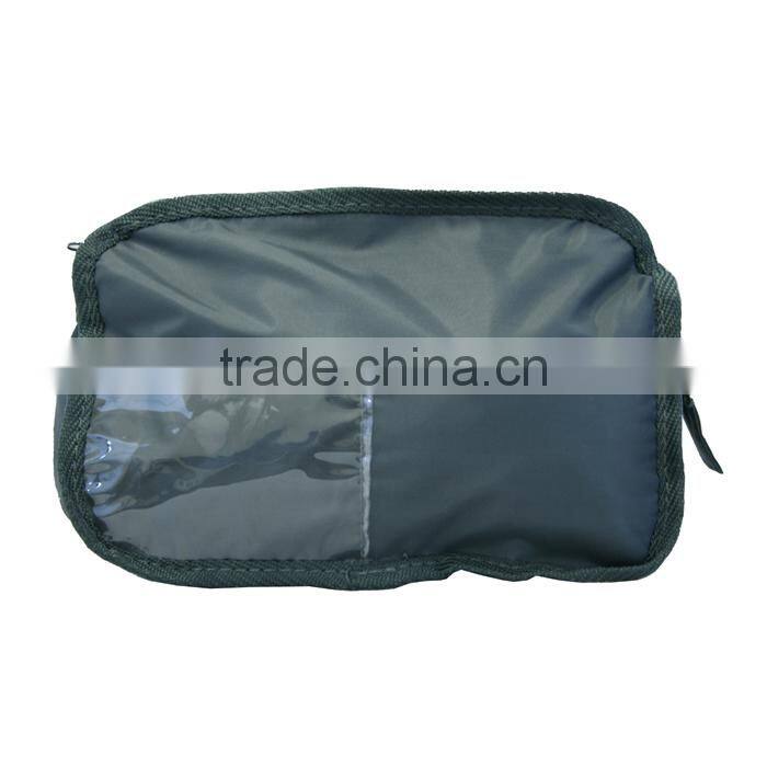 travel makeup vanity bag, foldable hanging cosmetic bag with ID Holder Back