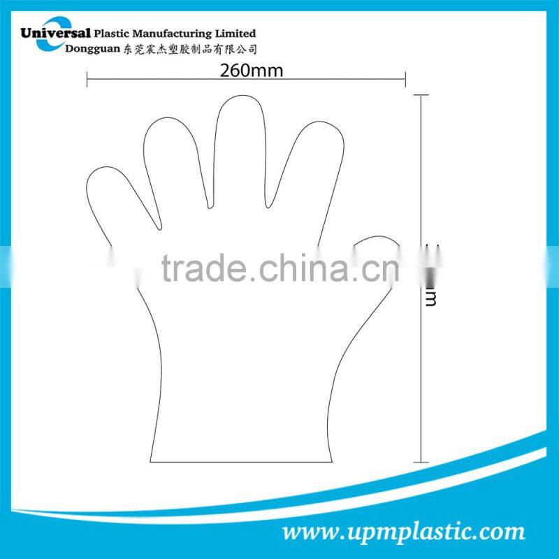 Disposable plastic sanitary PE gloves