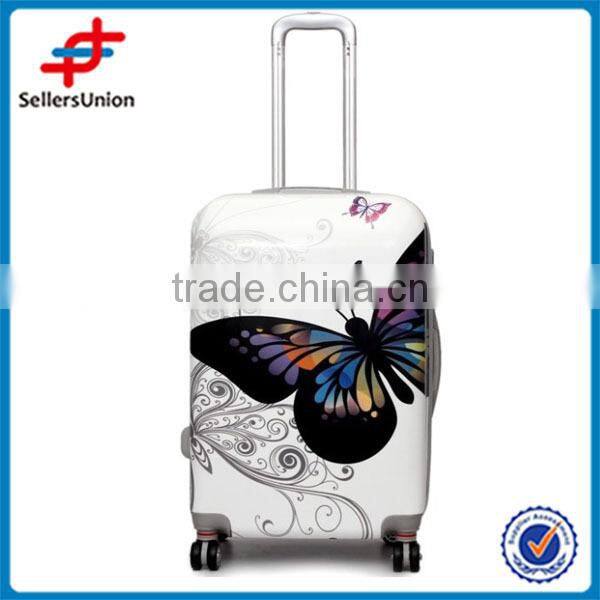 HOT SALE CHEAP PS LUGGAGE 3 PCS PER SET BUTTERFLY DESIGN