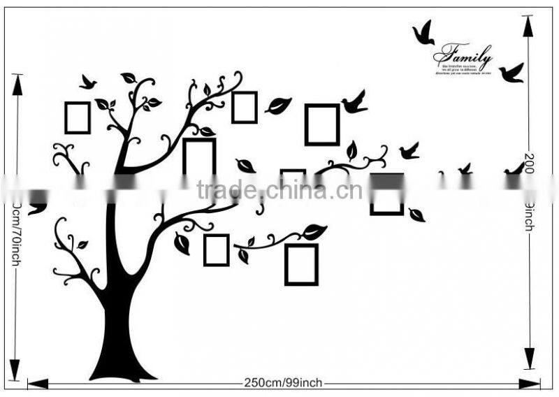 Fashion decorative DIY wall sticker Memory tree photos sitting room wall stickers TV setting post