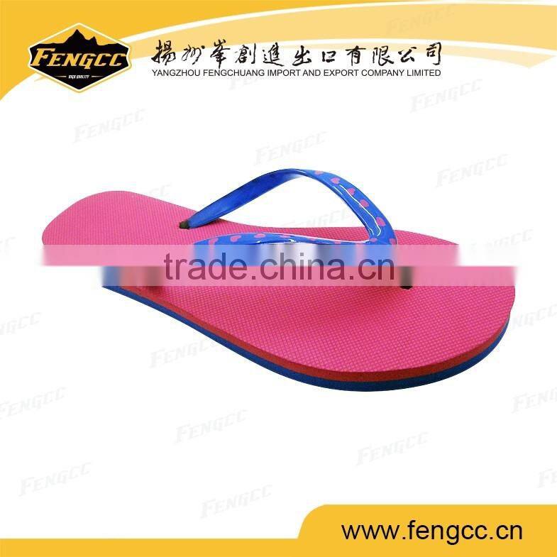 Promotional Light Pink Cotton Upper EVA Material Flip flop