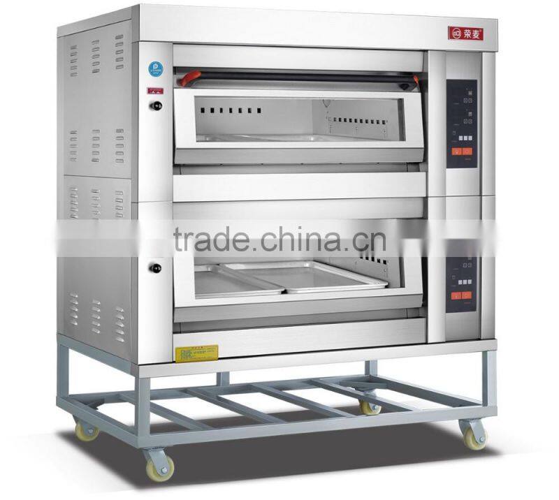 New Design Easy Operation 6 Trays Computer Board Panel Gas Pizza Oven