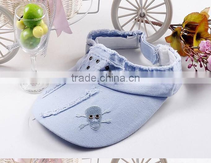 high quality sun visor cap with embroidery logo made in Guangdong