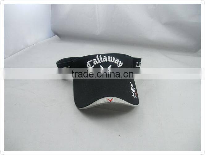 2013 high quality sun visor cap with embroidery logo made in Guangdong