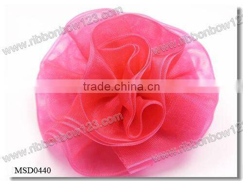 Colorful handmade organza flowers
