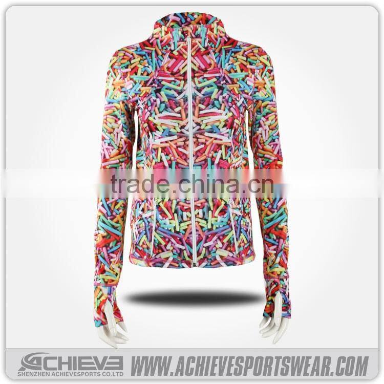 2016 custom yoga wear apparel wholesale yoga jacket