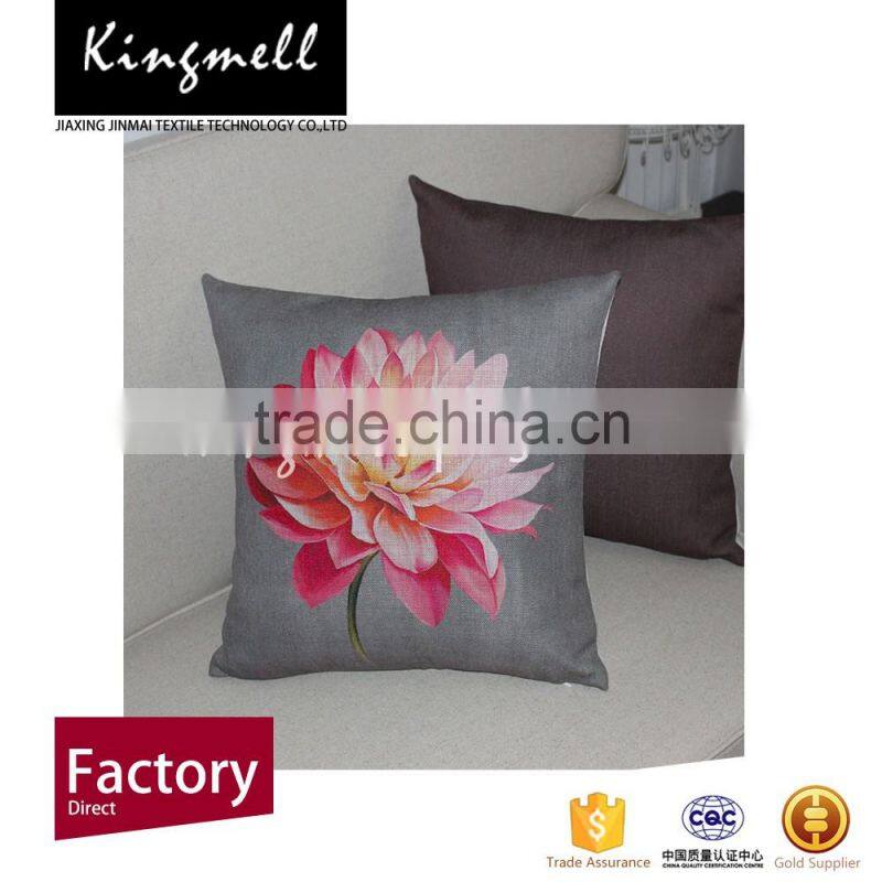 Personalized pillow cases custom linen fabric printed cushion cover