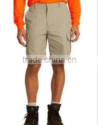 65/35 poly/cotton twill side pockets work pants Industrial mens Cargo Short