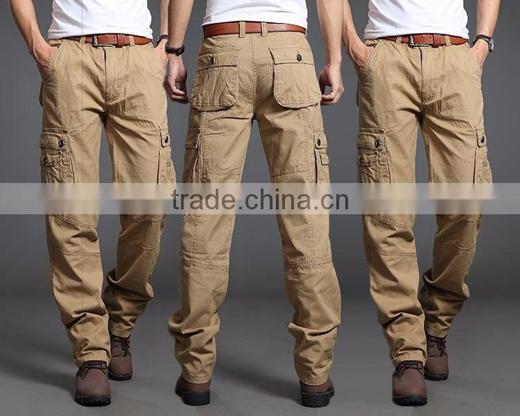 2016 customized manufacture fashionable Wholesale Men's Casual Pants plain color Loose Sport outdoor Trousers for men