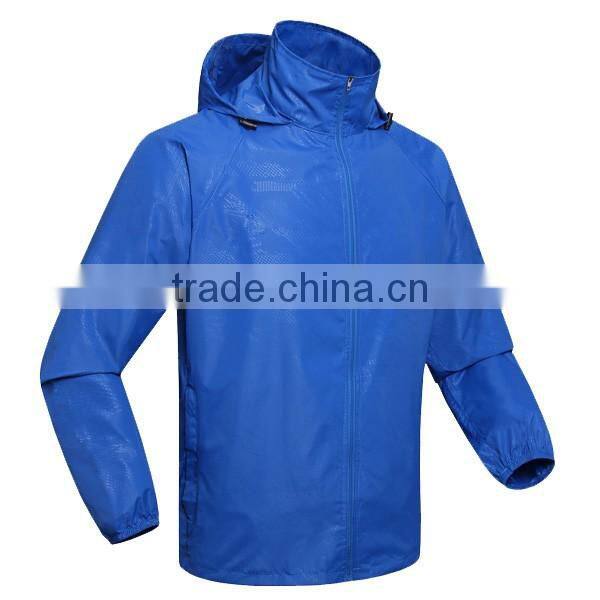 wholesale customized design hooded parkour windbreaker running jacket