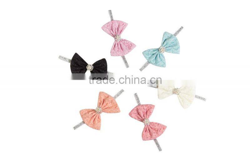 Latest design newborn baby fashion sequin headband Glitter Sequin Bow Baby Headband