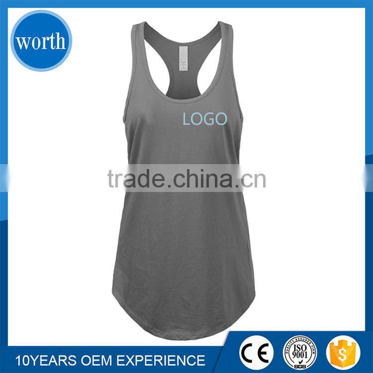 Women Tank Tops Athletic with Logo Available Summer Sleeveless Racer-Back Black and Scallop Bottom style