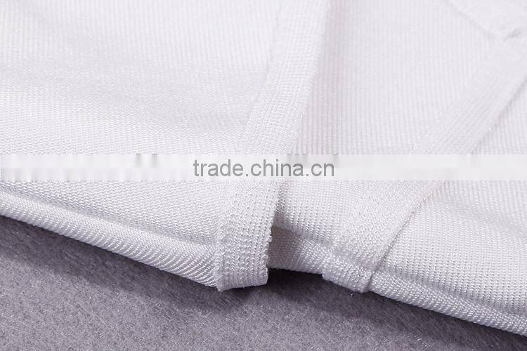 Sexy backless boycon bandage dress in white H1019