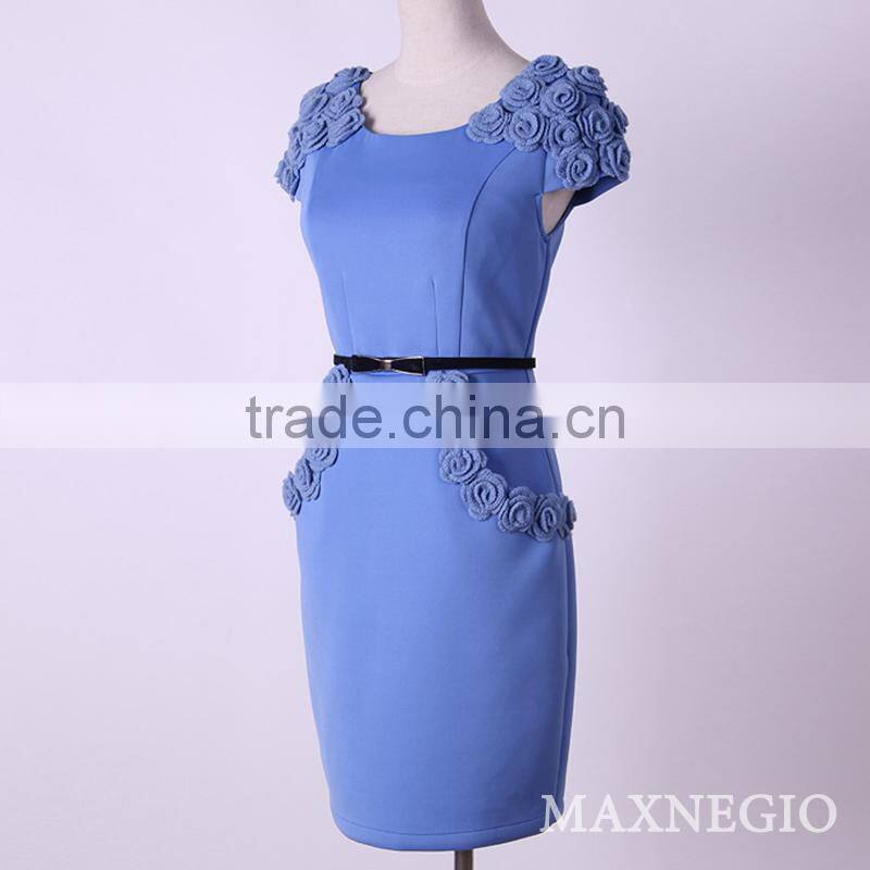 OL office ladies plain blue white yellow uniform dresses on sale