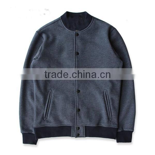 2016new designs custom solid baseball jacket for man