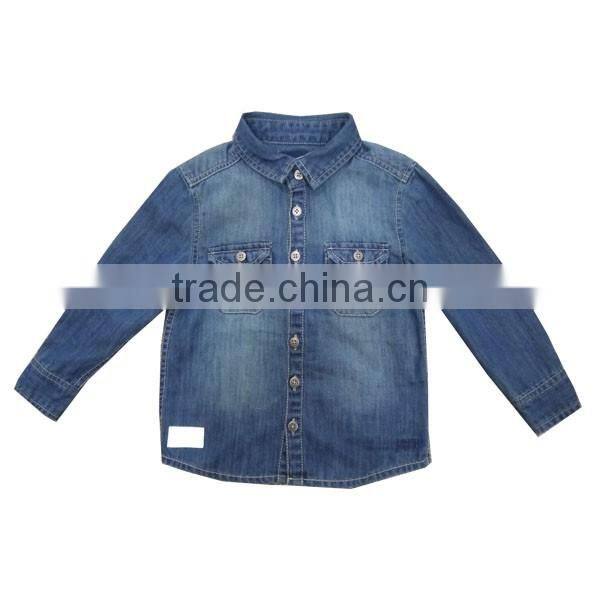 Kids denim shirt long sleeve denim designer denim shirts
