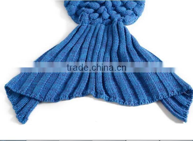 adutls ladies kids fish scale oyster seamaid mermaid knitted blanket