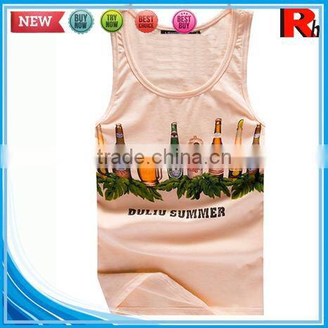 Alibaba china custom wholesale polyester screen printed tank tops