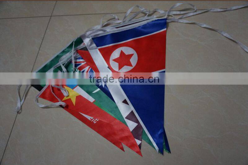 satin printed polyester bunting flag
