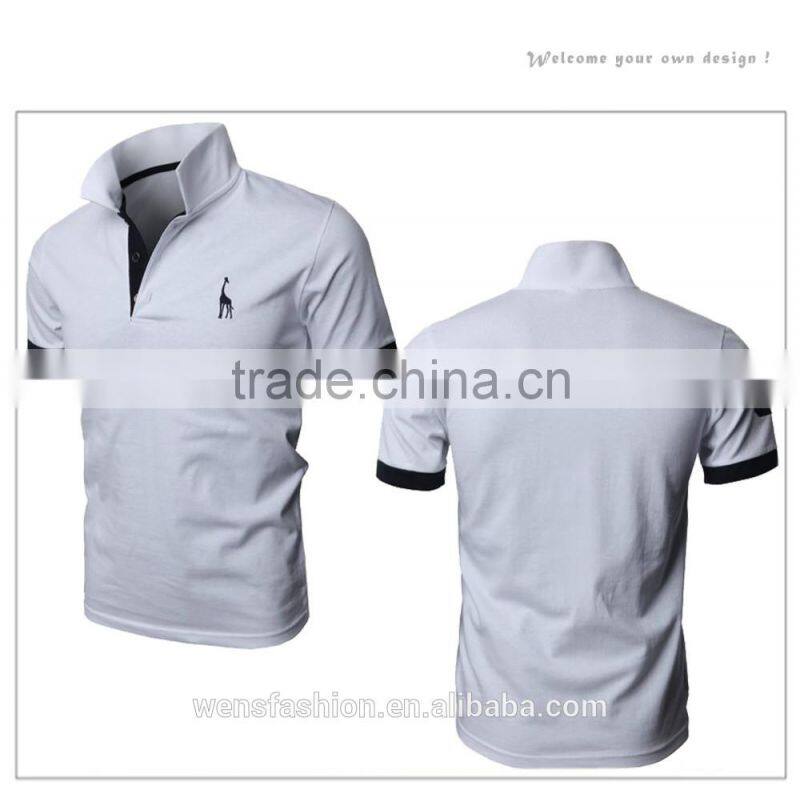 2016 Mens 100% Cotton short sleeve high quality polo shirts wholesale