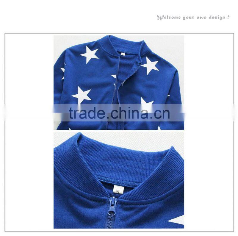 Long sleeve custom design jogging suit brushed cotton men winter jacket