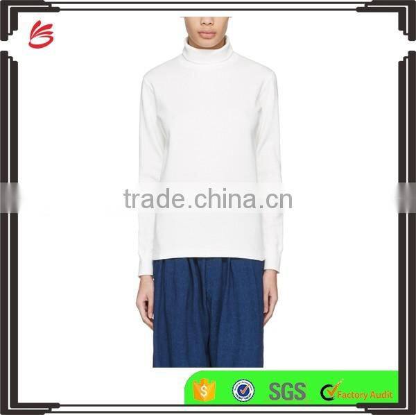 High Quality Long Sleeve Stretch Cotton Turtleneck Pullover Sweaters Women