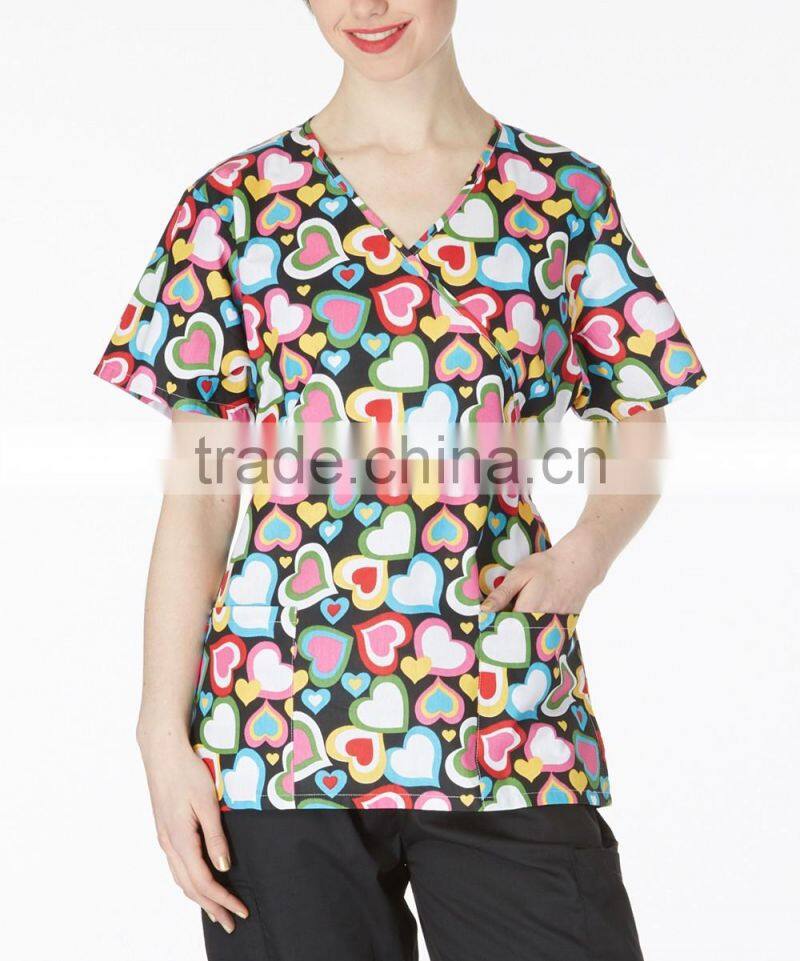 New style wholesale custom nurse uniform medical scrub Top hospital fashionable nurse uniform designs