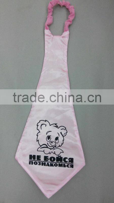 Factory outlets 2014 stain and sponge pink party clown tie,carnival bow tie