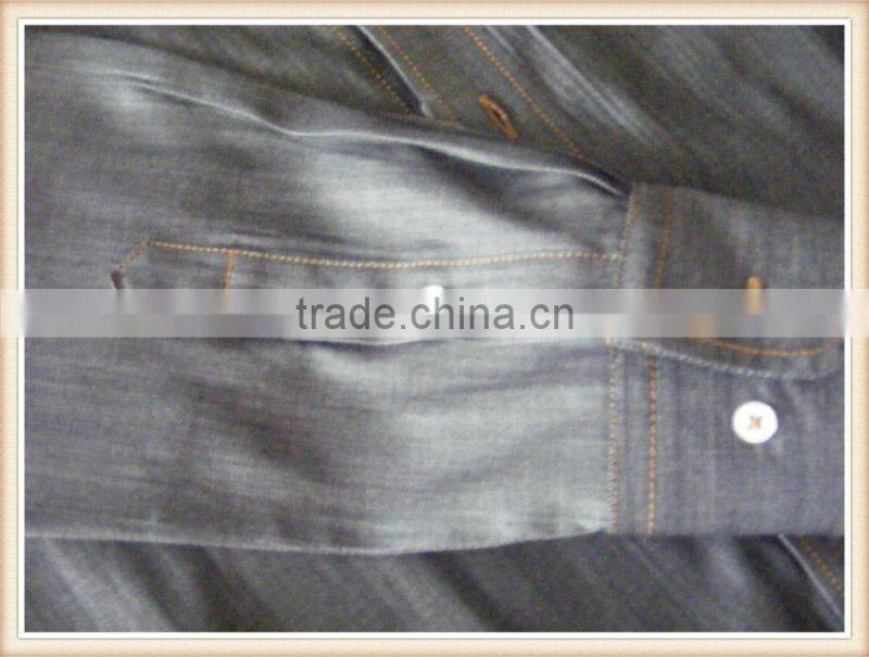 2016 custom men cotton denim shirts