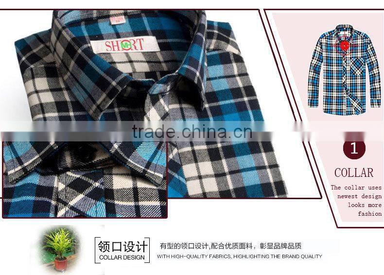 Mens custom flannel shirts checks plaid casual shirts for man wholesale